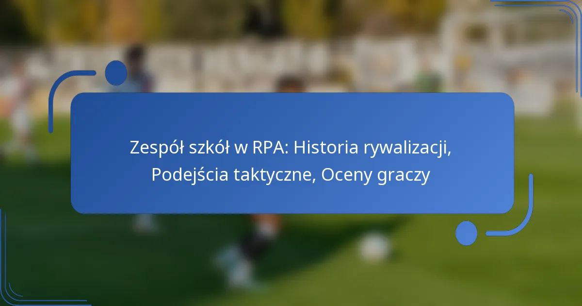Zespół szkół w RPA: Historia rywalizacji, Podejścia taktyczne, Oceny graczy